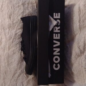 Brand New Converse All-Black Canvas Sneakers (Unisex) Low Top